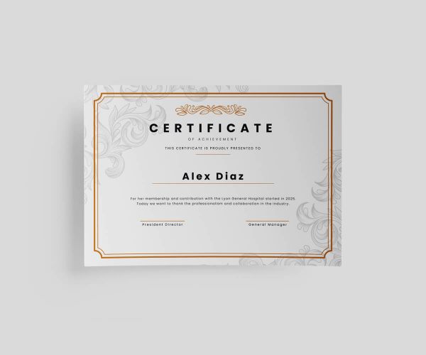 certificate printing